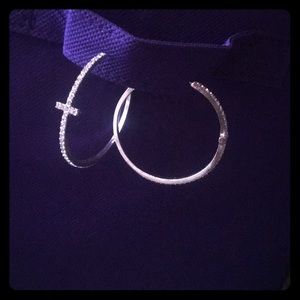 Cross/hoop earrings